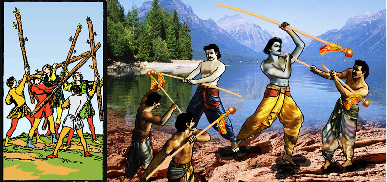 tarot.ideazunlimited.net.Five of Wands